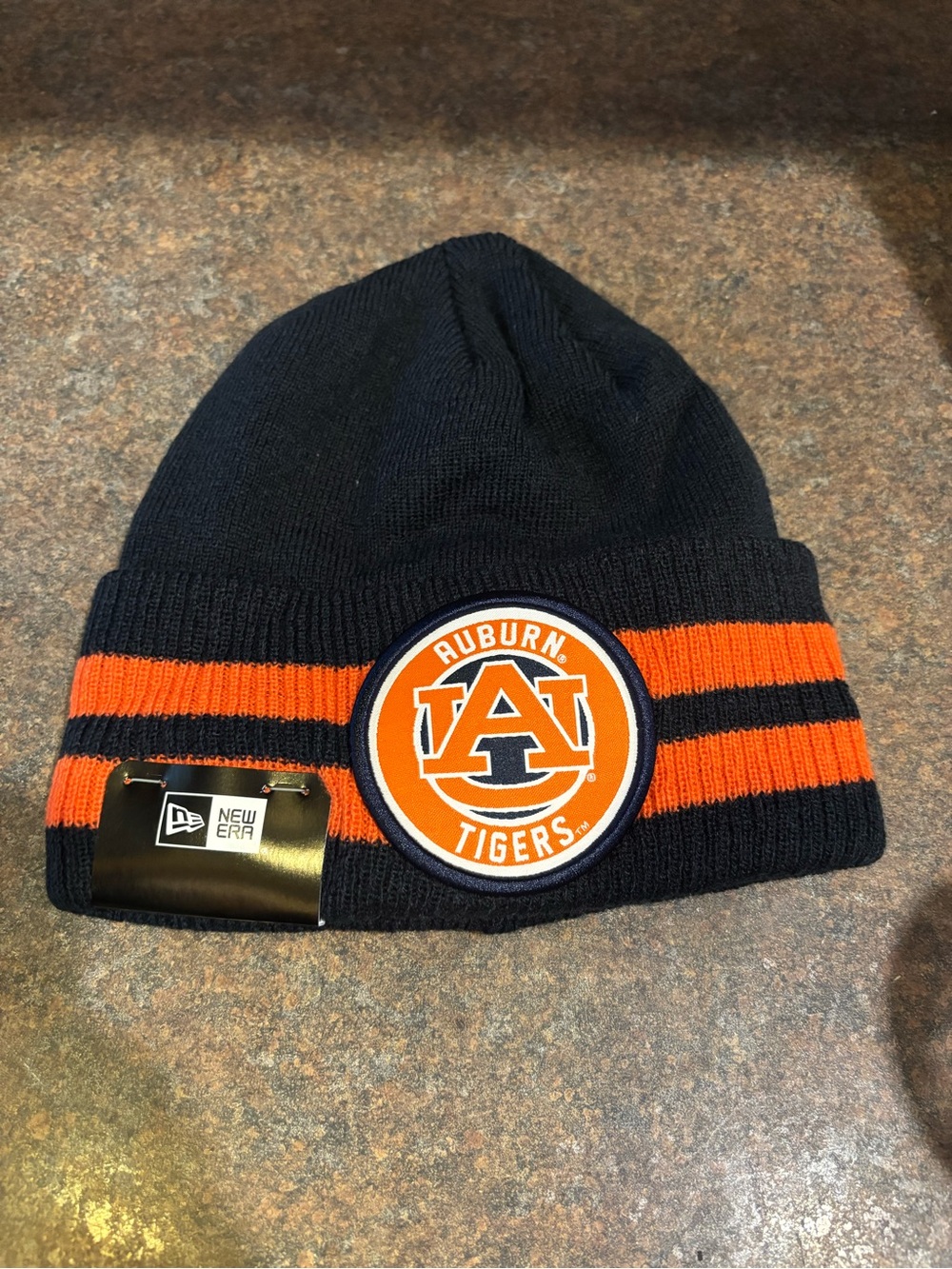 New Era Auburn Tigers Knit Beanie - Navy & Orange